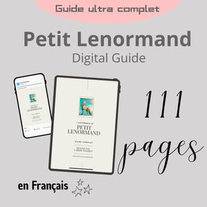 Guide PDF Petit Lenormand Amour 111 pages Carrière Bien-être et Cartes à jouer J'apprends le Petit Lenormand pour débutant