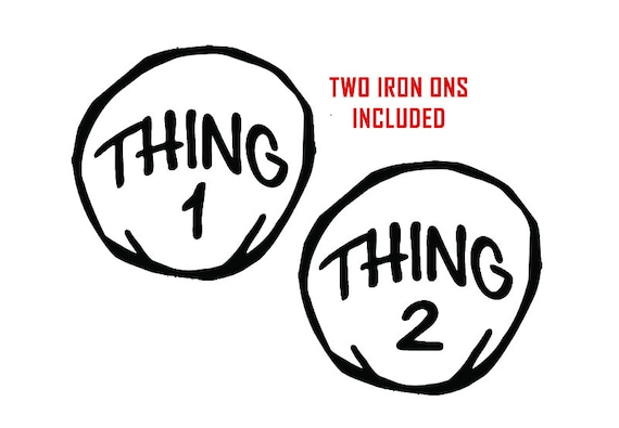 Thing 1 Thing 2 Iron-on Transfers Personalization Available - Etsy