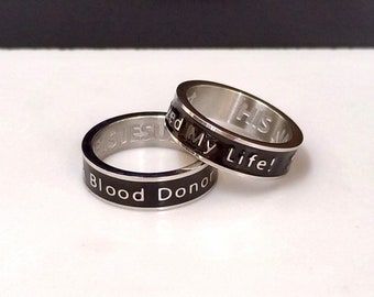 Blood Donor Black Ring
