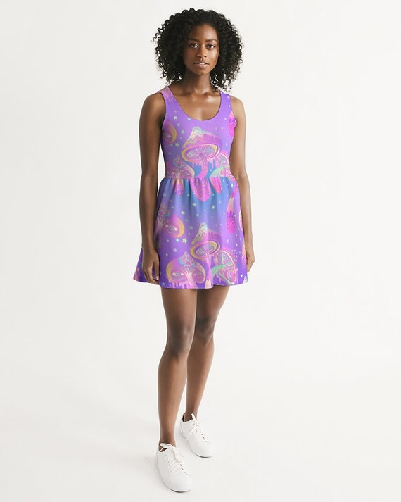 lavender skater dress Lavender Skater Dress Light Purple Lilac Fit and Flare Dress, A-line Pastel Summer Dress, Feminine Flowy Dress