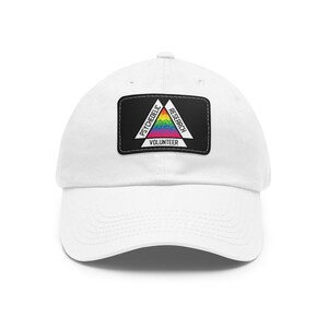 Dad Hat w/ Leather Patch - Psychedelic Research Volunteer - Science - Tripping - Mushrooms Acid - Hippy Hippie - Stoner Humor - Baseball Cap