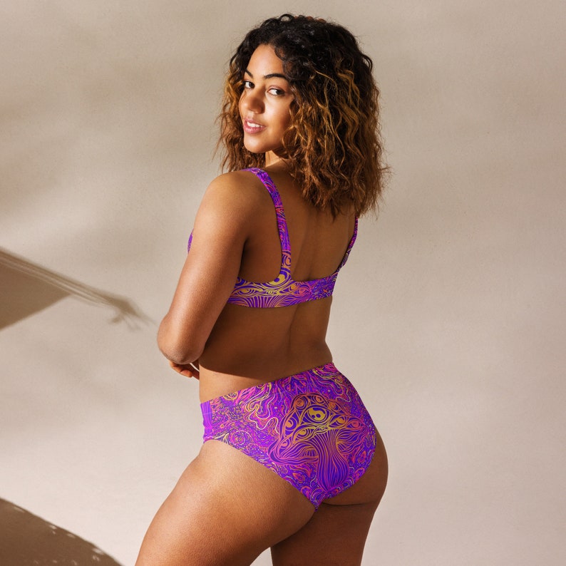 Psy-Trance Recycled high-waisted bikini