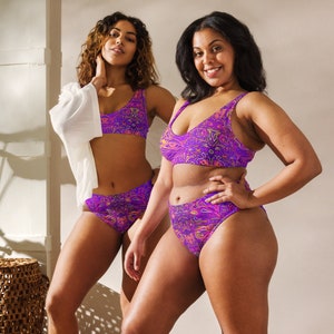 Psy-Trance Recycled high-waisted bikini