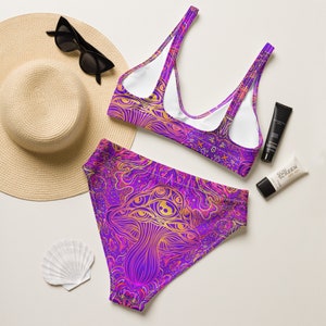 Psy-Trance Recycled high-waisted bikini