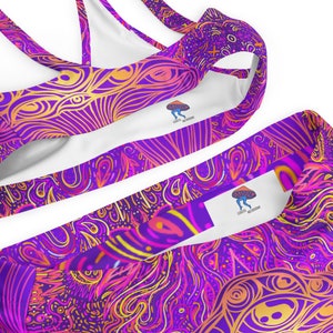 Psy-Trance Recycled high-waisted bikini