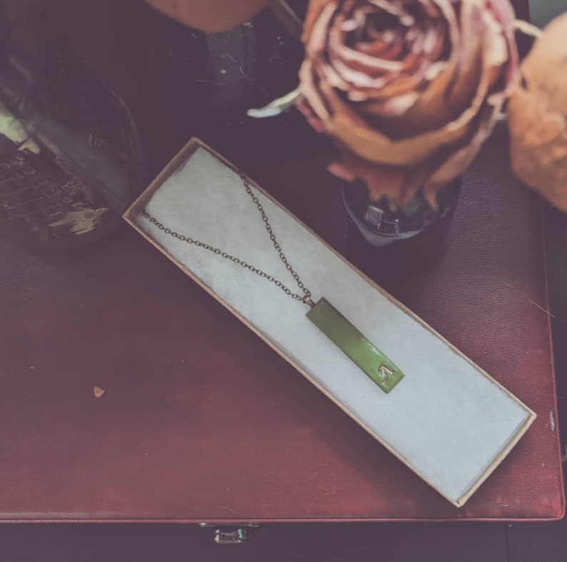 Bar Pendant Gift For Her Personalized Initial Necklace