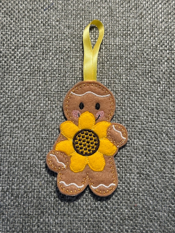 Sunflower lover gingerbread man, sunflower