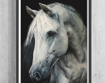Impresión giclée de caballo firmada, edición limitada de arte animal de PaulH