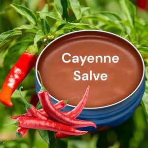 Cayenne Salve - very potent, mild option with Ginger, Made in USA