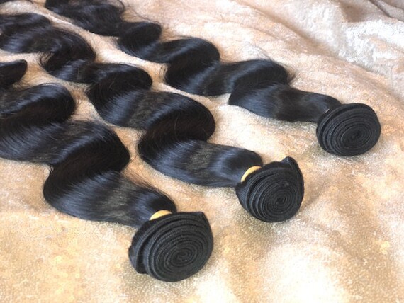 3 Bundles 100 Raw Virgin Brazilian Human Hair Bundle Deal Etsy