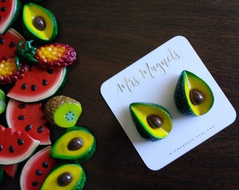 Avocado Magnets - Set of 2 - Fridge Magnets - Decorative Magnets - Cute Magnets - Food Magnets - Refrigerator Magnets - Kitchen Magnets