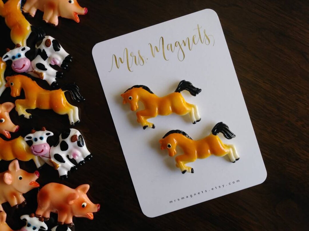 Horse Set of 2 Fridge Decorative Etsy