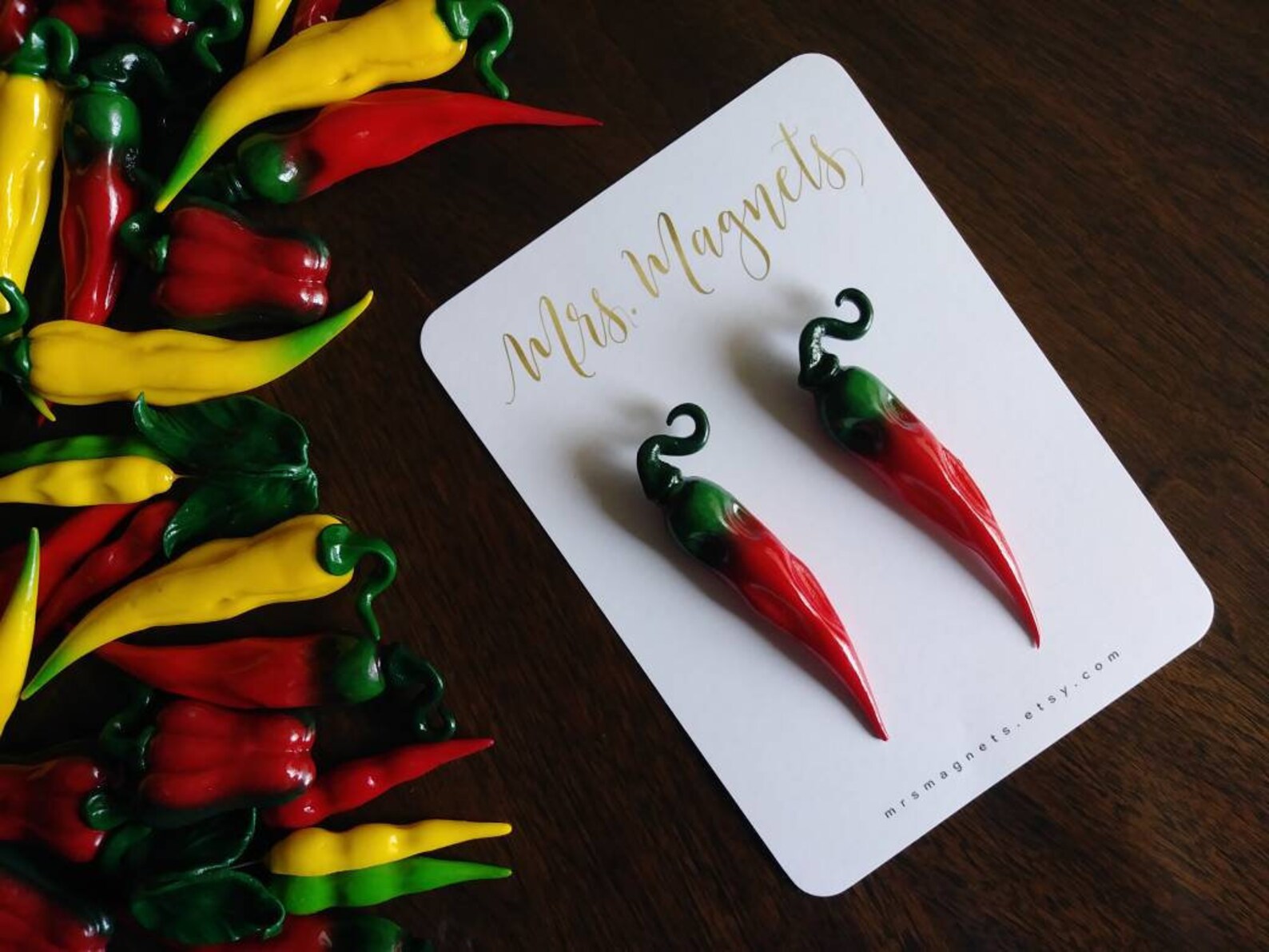 Red Chili Pepper Set of 2 Fridge Etsy