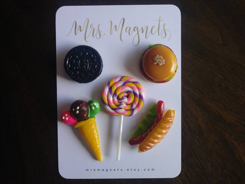 Junk Food Set of 5 Fridge Decorative Etsy