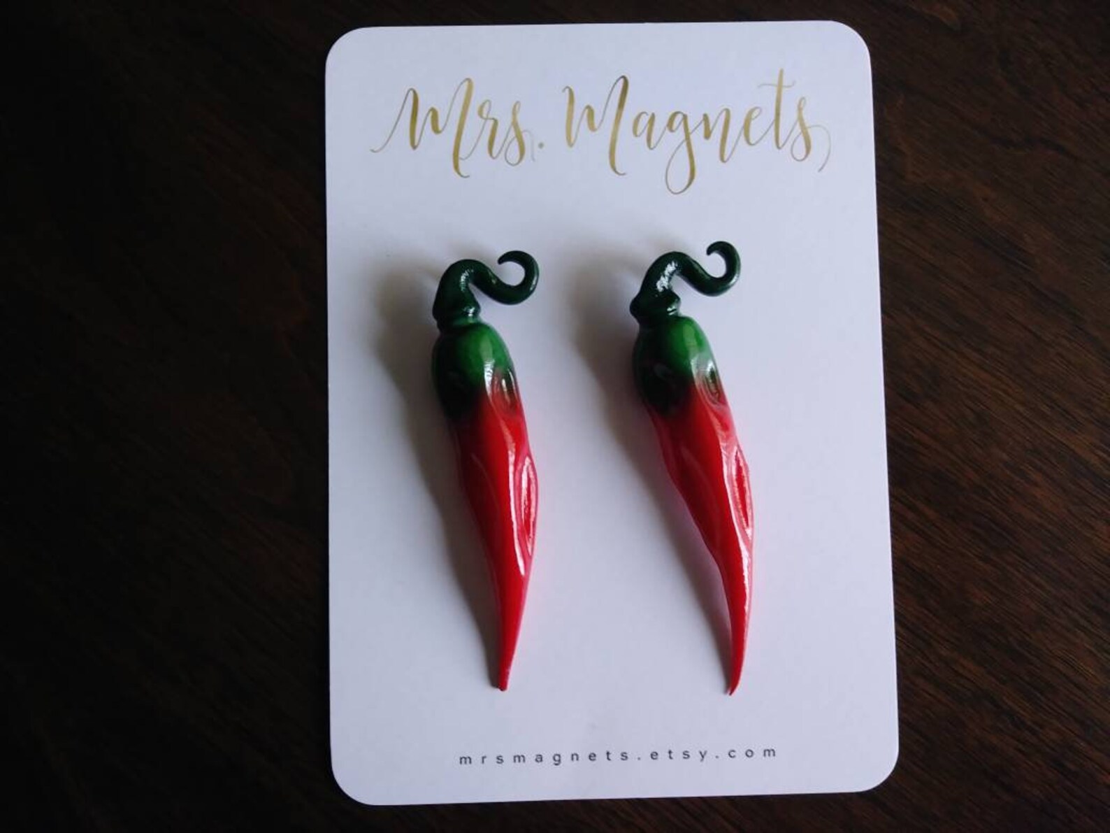 Red Chili Pepper Set of 2 Fridge Etsy