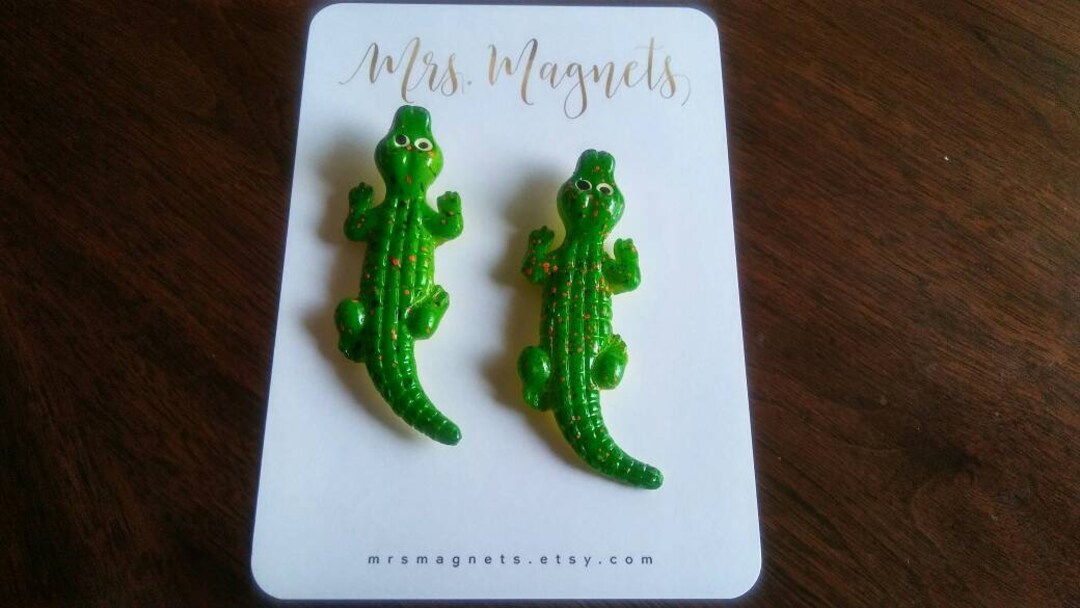 Gator Set of 2 Fridge Decorative Cute