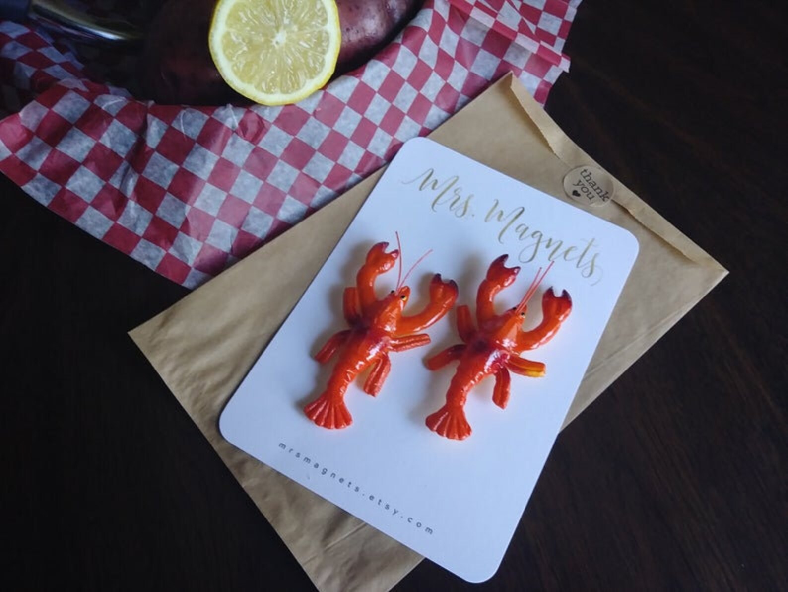 Lobster/crawfish of 2 Fridge Etsy