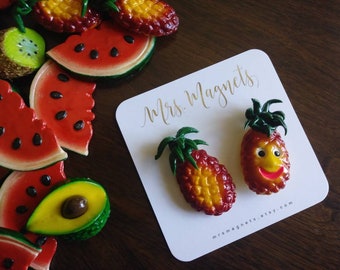 Drippy Fruit Canvas Magnet Set 