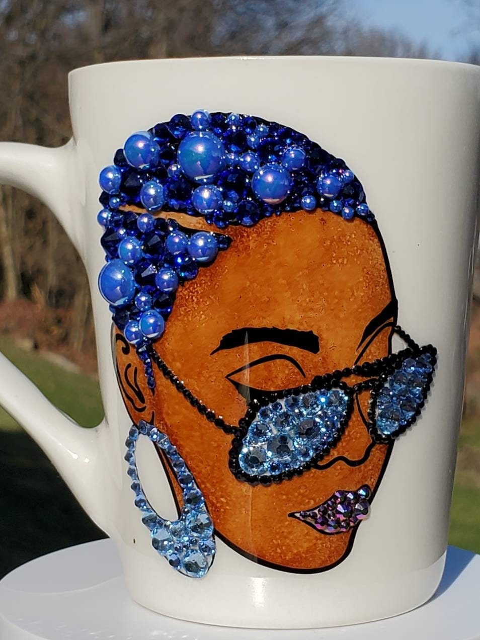 Bling Mug, Afro Mug, Black Girl With Glasses Mug, Short Hair Girl Mug,  Christmas Gift, Black Girl Mug, Blinged Out Mug, Rhinestone Mug - Etsy