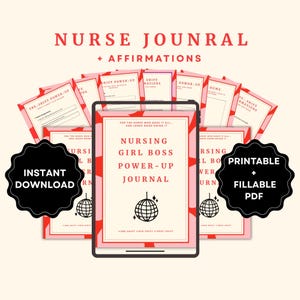 Nursing Girl Boss Power-Up Journal | Pre-Shift, Mid-Shift, Post-Shift Self Care (Digital Download)