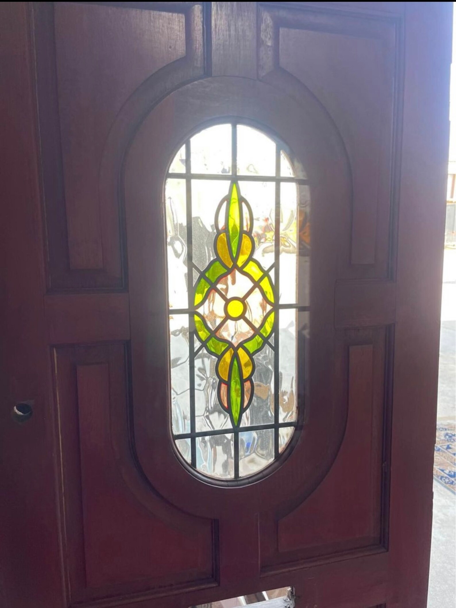 Vintage English Front Door Pantry Door Stained Glass Etsy
