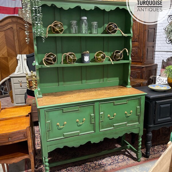 Farmhouse Buffet With Hutch Distressed Etsy