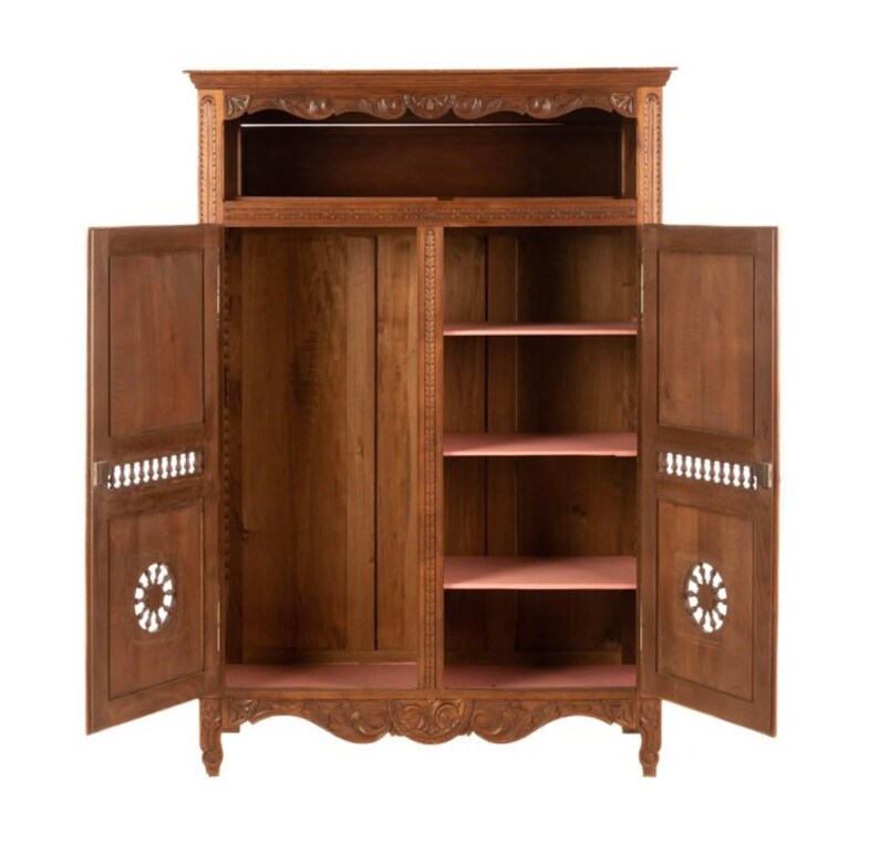 Antique Breton Oak Armoire, French Furniture, Living Room