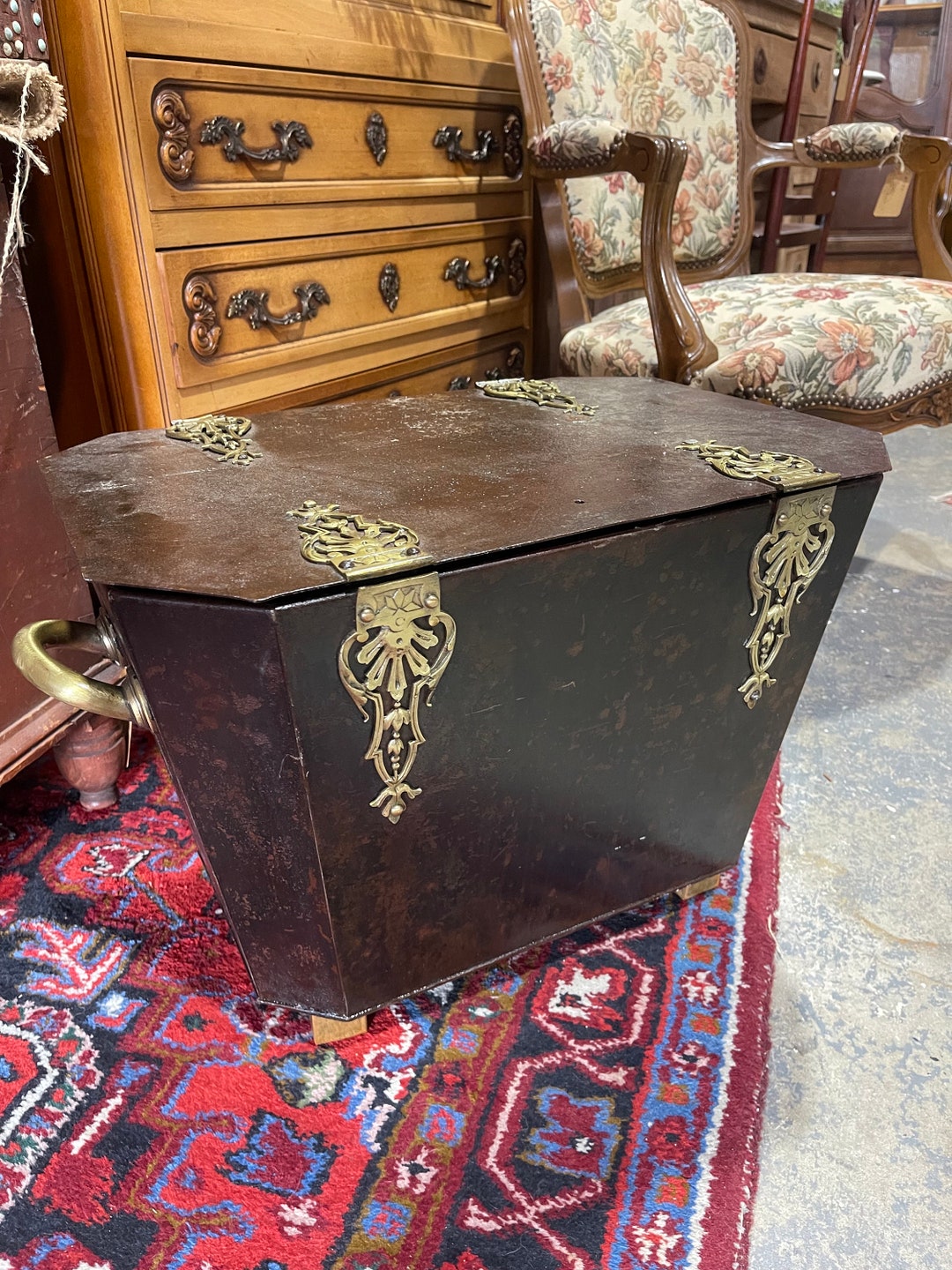 Rectangular Coal Hod Antique Coal Hod, Farmhouse - Etsy