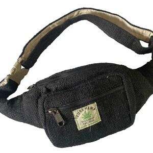 Pure hemp unisex money fanny bag