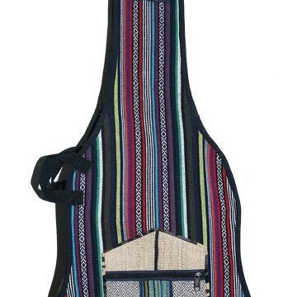 Hemp guitar bag, unisex hippie guitar bag, hemp cotton mix