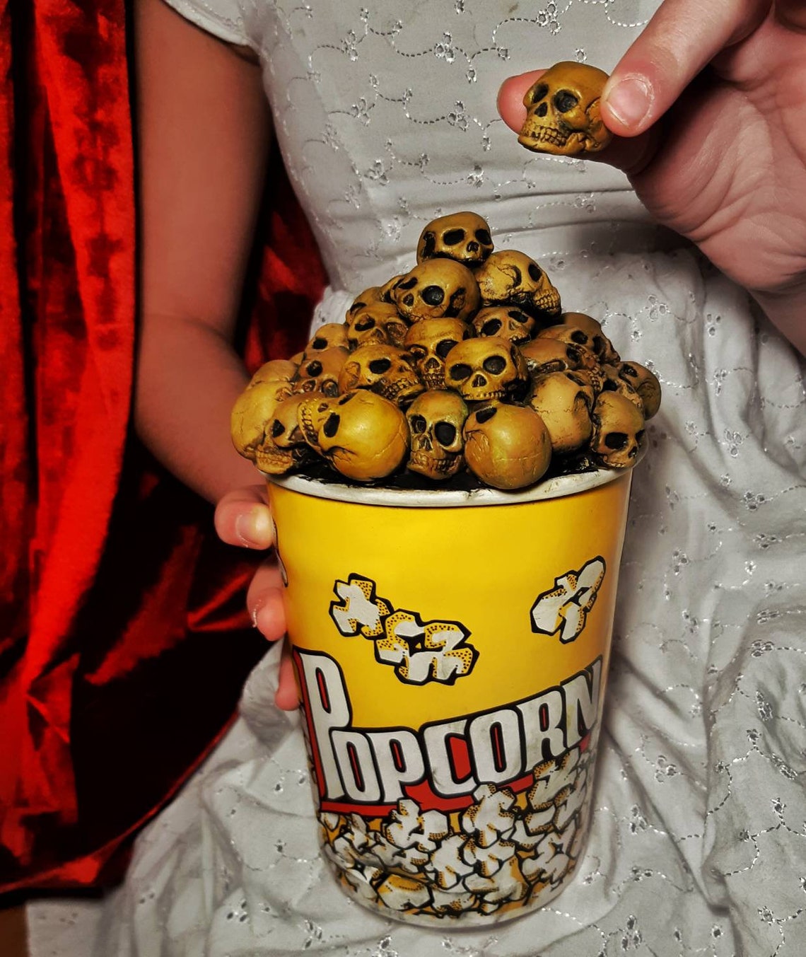 Horror movie prop popcorn skull gift Halloween prop Etsy