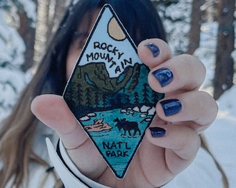 rocky mountain national park patch  //  adventure embroidered patch