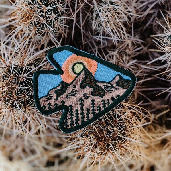 the arrowhead embroidered patch v.1  // outdoor + camping + nature loving patch!