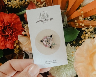 life in bloom // flower enamel pin