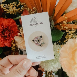 life in bloom // flower enamel pin
