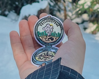 yellowstone national park patch  //  adventure embroidered patch