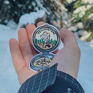yellowstone national park patch  //  adventure embroidered patch