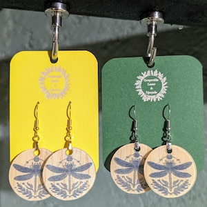 Customizable Acrylic Dragonfly Earrings