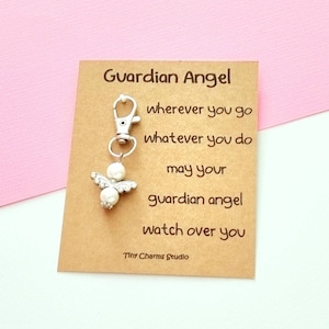 Guardian Angel Keyring, Guardian Angel Gift, Personalised Keyring, Memorial Gift