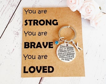 You Are Strong Keyring, Positivity Gift, Stay Strong Gift