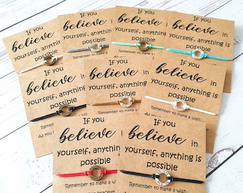 Believe In Yourself Wish Bracelet, Motivational Gift Wish Bracelet, Inspirational Gift