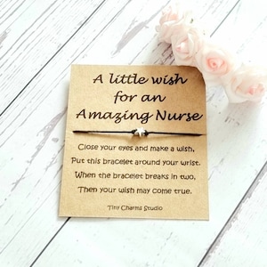 A Little Wish For An Amazing Nurse Wish Bracelet, Nurse Bracelet, Health Care Worker