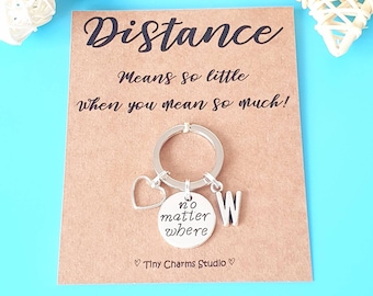 Long Distance Relationship Travel Keychain Gift