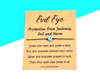 Evil Eye Wish Bracelet, Protection Bracelet, Friendship