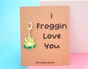 I Froggin Love You Grenouille Charm, Cadeau Saint Valentin, Je t'aime Cadeau