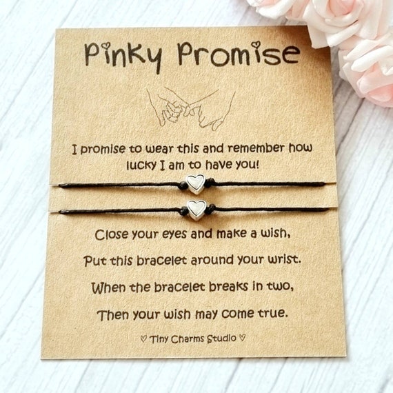 Lava Stone Bracelet Friendship Lover Couple Charm Card Wish Pinky Promise  Gift | eBay
