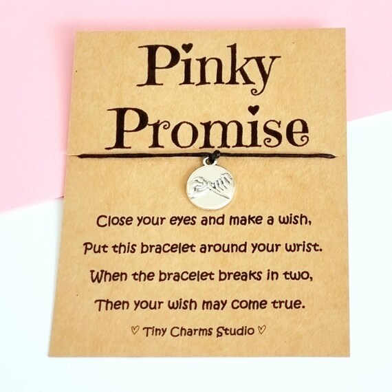 Pinky Promise Wish Bracelet Regalo para parejas Pulsera de amistad Pulsera de mejor amigo Etsy Mexico
