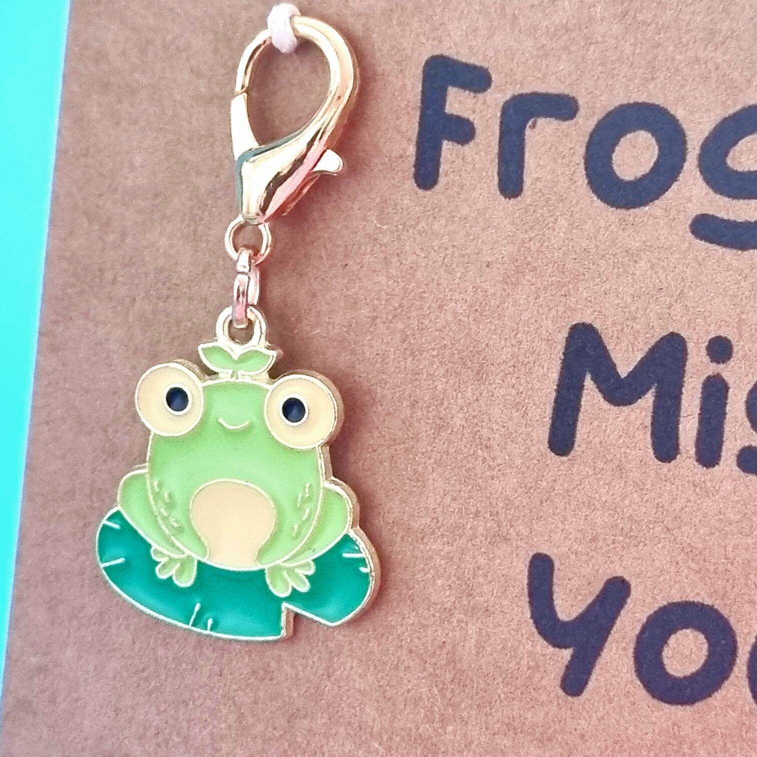 I Froggin Miss You Frog Charm, Valentines Day Gift, I Love You