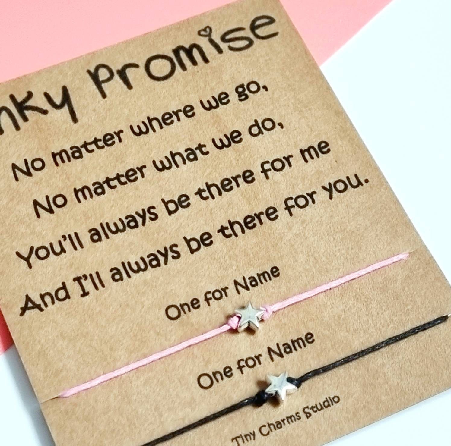 Pinky promise best friend bracelet deals