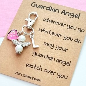 PHAETON 20PCS Guardian Angel Wing Keychain Heart-shaped Angel Wings